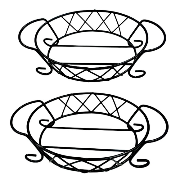 TEMPTATIONS Old World Cranberry Red 9 oz Ramekins & Serving Baskets Set of 2 EUC - Picture 12 of 14